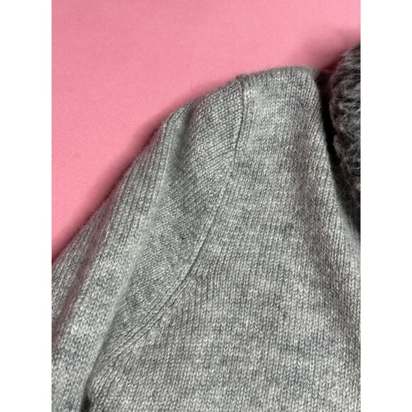 1990s-Y2K. RETRO SPORT Faux Fur. Plush Detachable Collar Cardigan Sweater. S-M - Picture 6 of 9